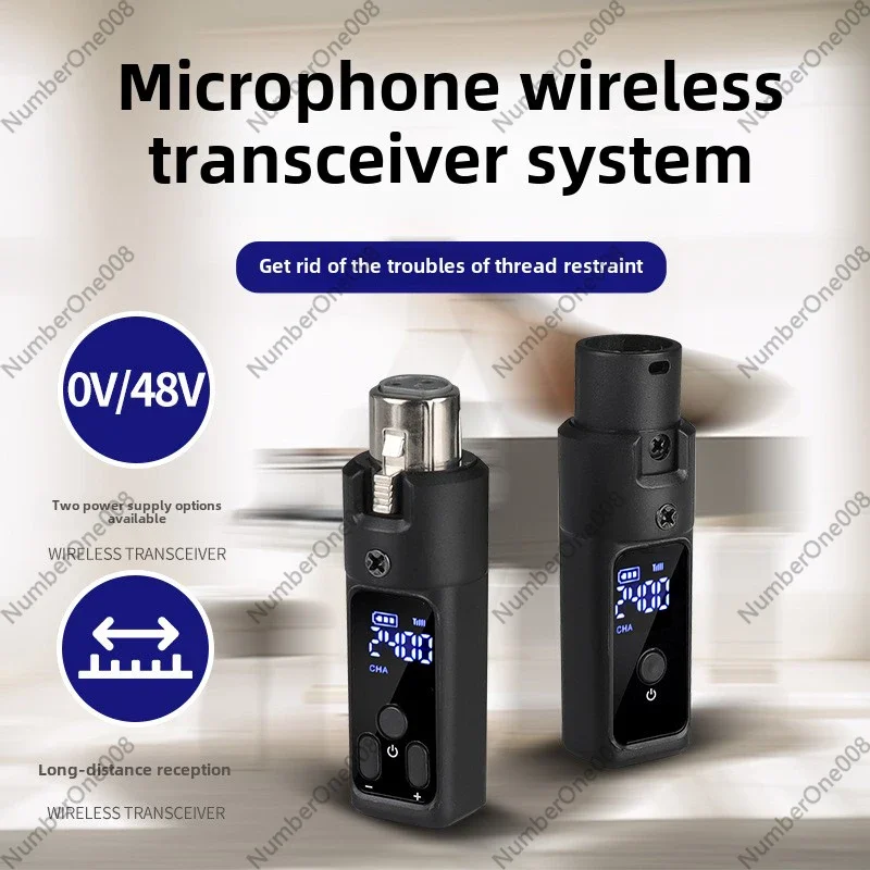 Wireless Microphone Converter XLR Transmitter Receiver System Dynamic Condenser Mic Universal