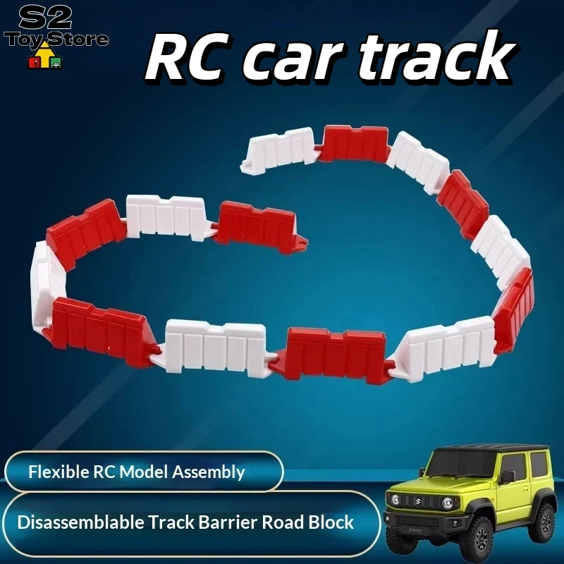 

Free RC Interlocking Racing Road Blocks Assemblable Car Track Barriers For RC Model Car Race Track Scene Accessories Hobbyists