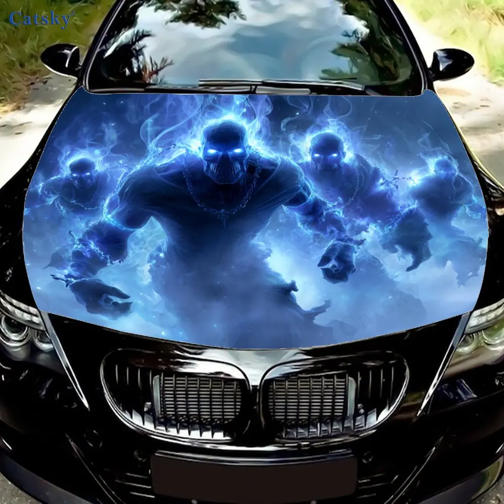 

Skull Monster Car Hood Stickers, Stunning Personalized Decorations, Suitable For Various Car Models And Motorcycles, Vinyl Stick