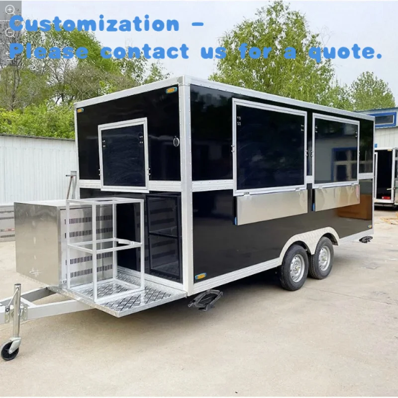 custom.16ft Commercial Food Concession Street Mobile Truck Cart Fast Food Trailer With Full Kitchen Sale USA Europe Aus