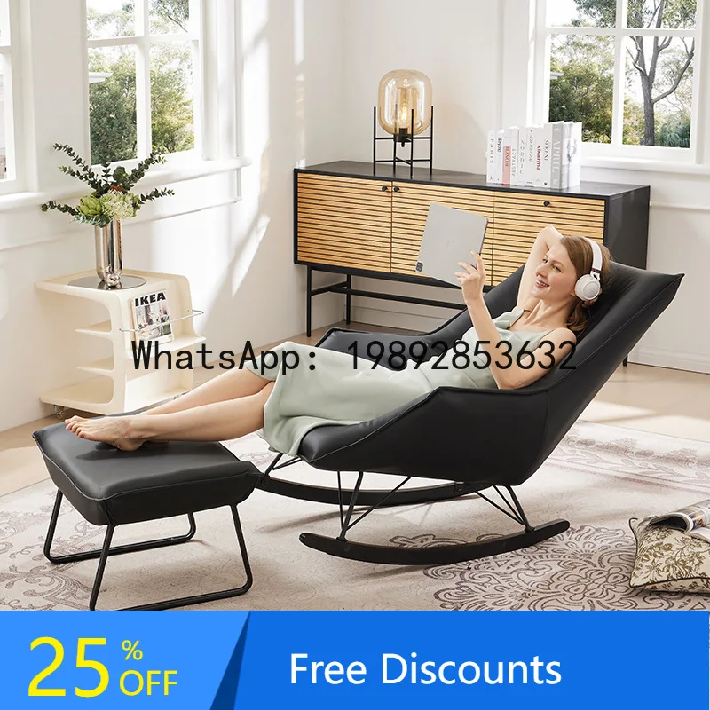 LYY Single Small Apartment Sofa Tatami Living Room Reclining Sleeping Balcony Leisure Sofa Rocking Chair