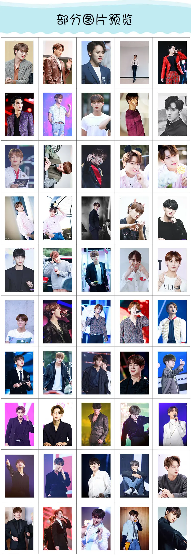 Series1 Min-gyu Kim Ming-yu Porta carte mini portafoglio Lomo Card Fans Collezione regalo