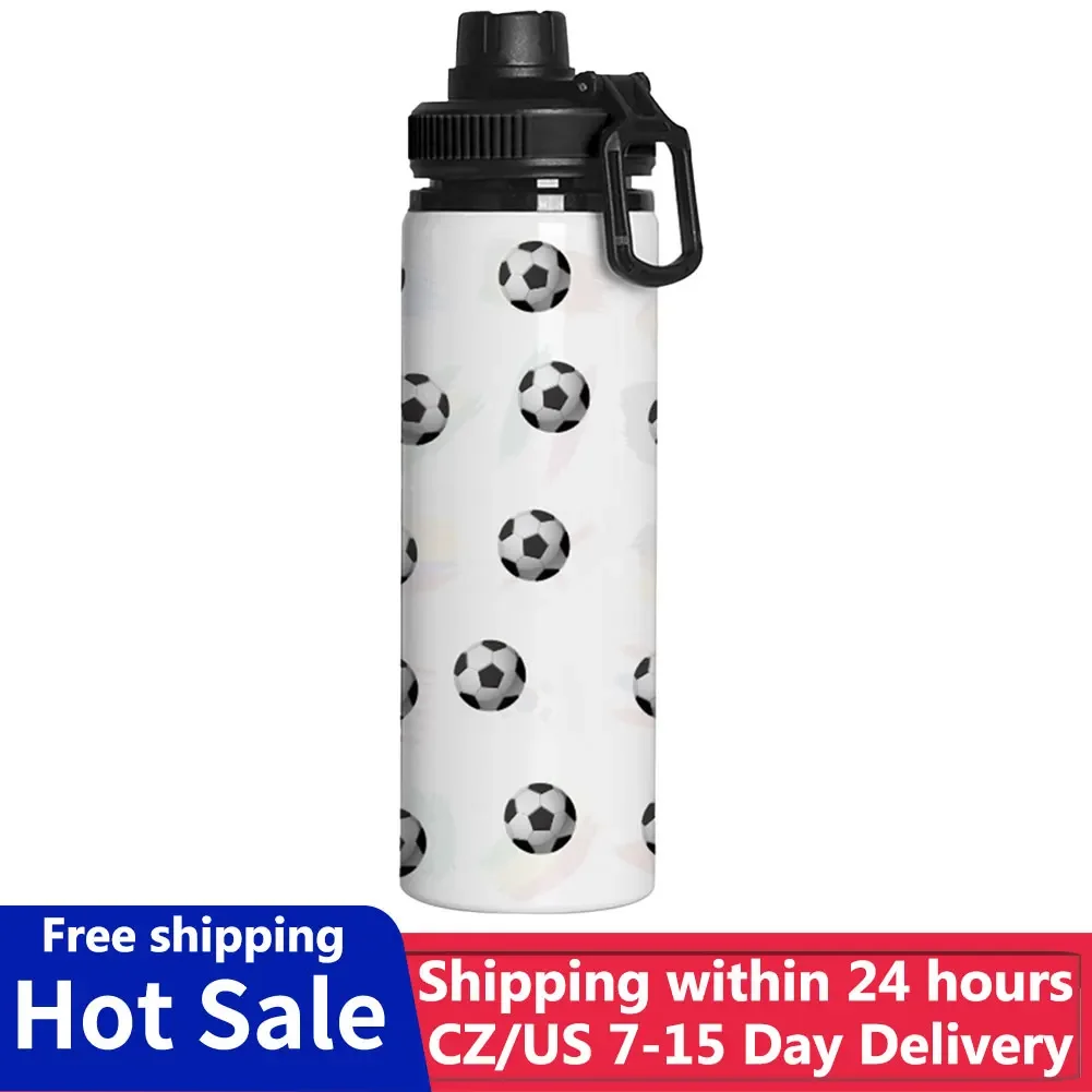 

700ml Aluminum Football Sports Water Bottle Reusable Color Changing Gym Water Bottle For Sports Event Cycling Fitness Camping