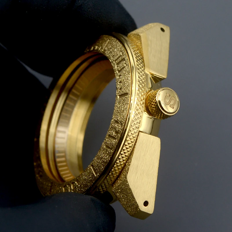 mod-samurai-gold-grit-nail-sand-effect-watch-case-sapphire-glass-100m-fit-nh34-7s26-4r35-4r36-nh35-nh36-for-king-samurai-series