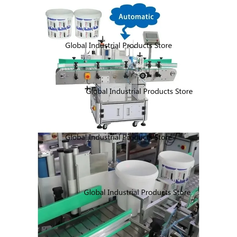 Semi-autBig Size Self Adive Laber Sticker Large Diaeter Conical Round 5 Galon Bucet Labelng Machine