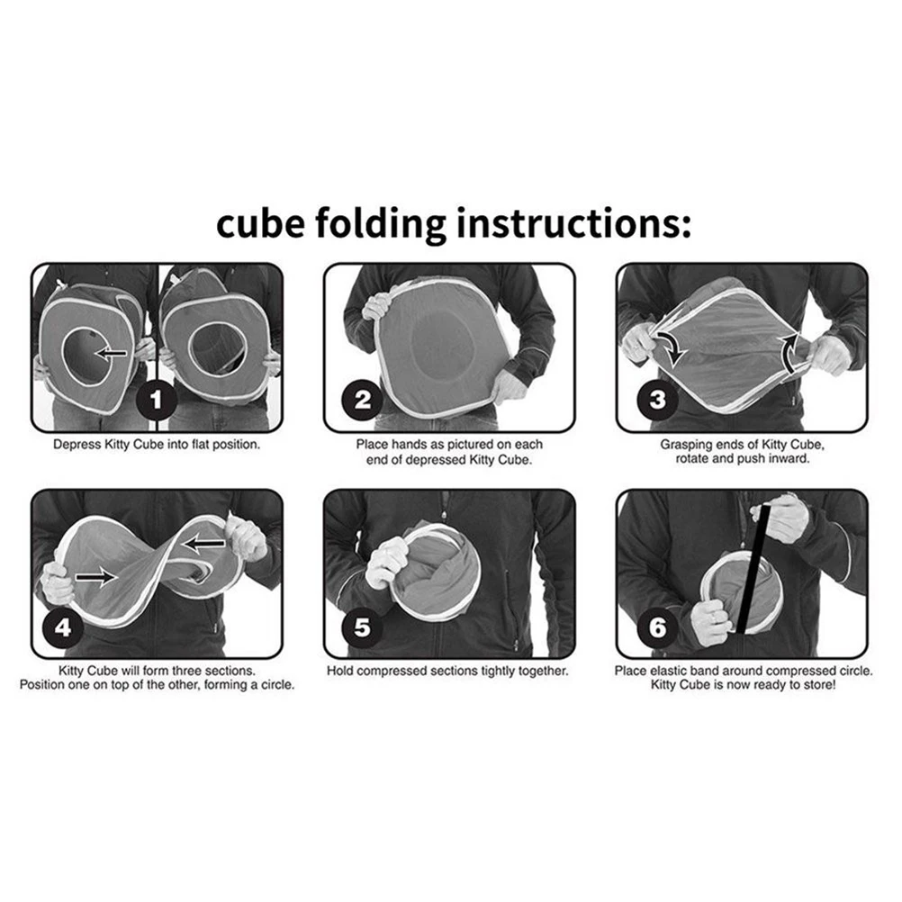 

Foldable Indoor Cat Tent Tunnel 2 Hole Play Collapsible Toys Pet Tube Stripe Design Scratch Resistant Easy Install Interactive