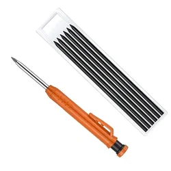 Carpenter Marcação Scriber com 6 Recarga Lápis Mecânica, Ferramentas para Carpintaria, Acessórios de Construção, 1Pc