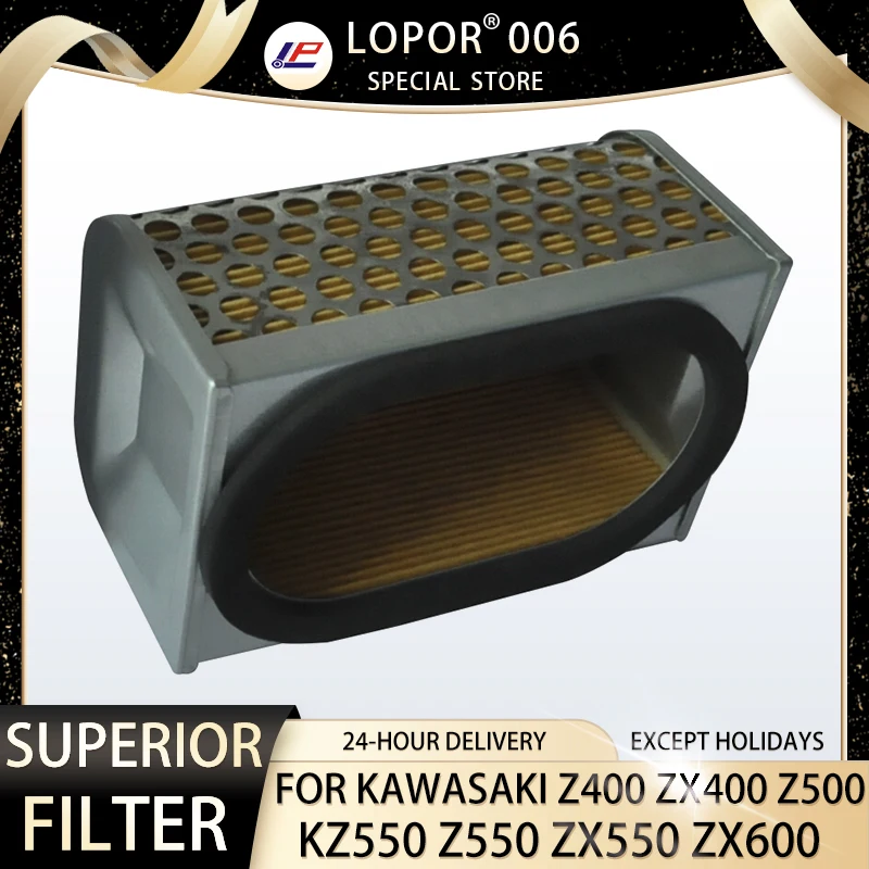 Lopor Air Filter Motorcycle For KAWASAKI 400 500 550 600 CC Z400 KZ400 ZX400 Z500 Z550 GT550 ZX550 GPZ550 ZX600 GPZ600R