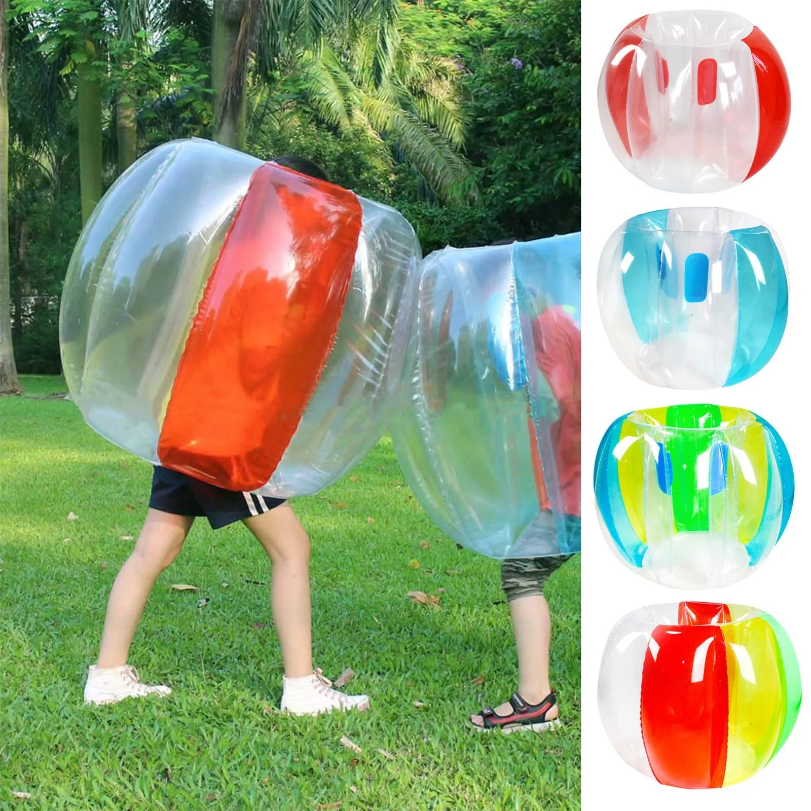 Inflatable Bump Ball Human Collision Ball Pvc Body Bubble Bounce Ball For Outdoor Activities, Family Party Multiplayer 90x75cm