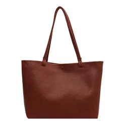 2 teile/satz Damen Einkaufstasche Handtasche Composite-Taschen PU Leder Umhängetaschen für Damen Frau große Kapazität Einkaufstaschen