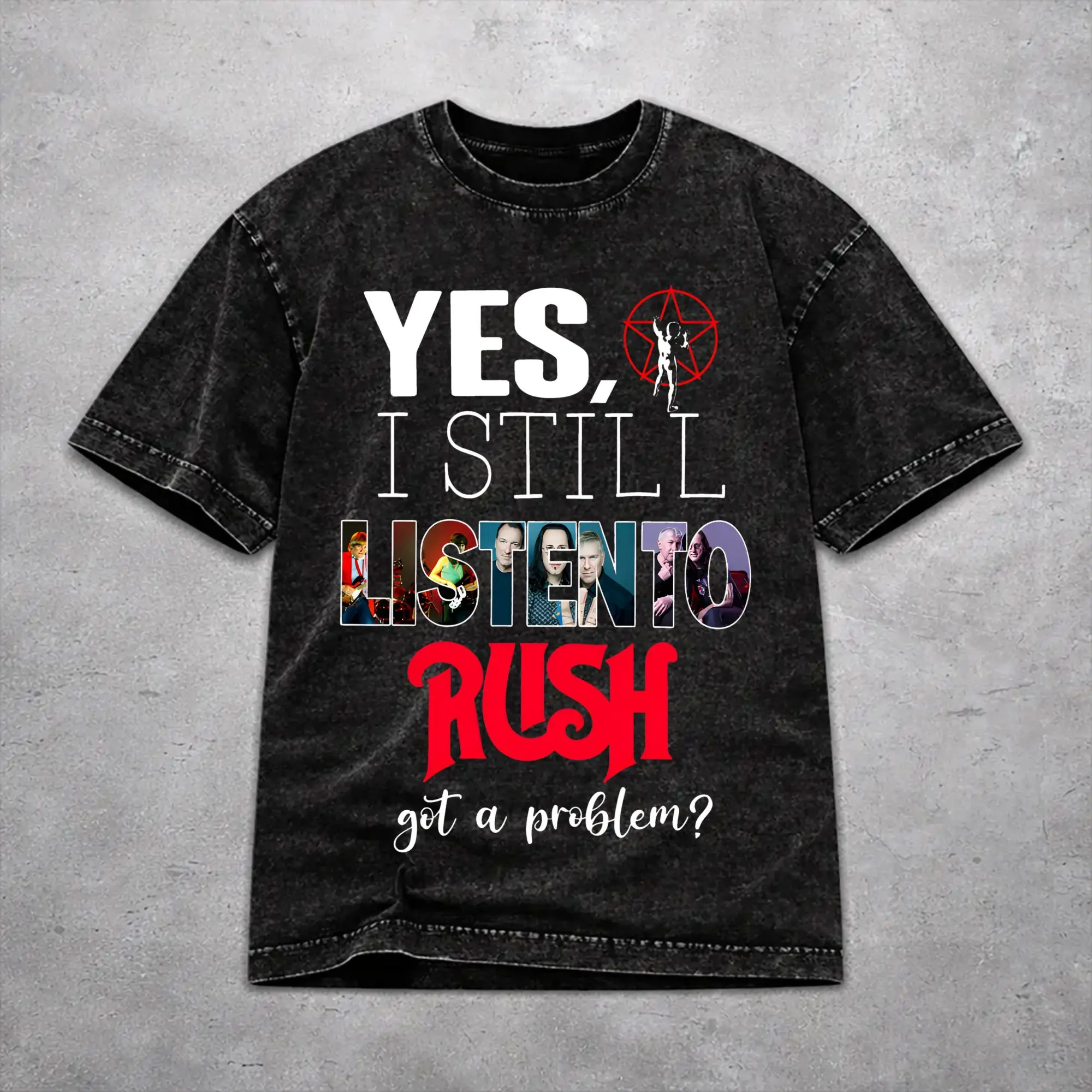 Rush Band Fifty Something Tour 2026 Washed T Shirt Retro Streetwear for Men Women  Hiphop T-Shirts Tee 100% Cotton