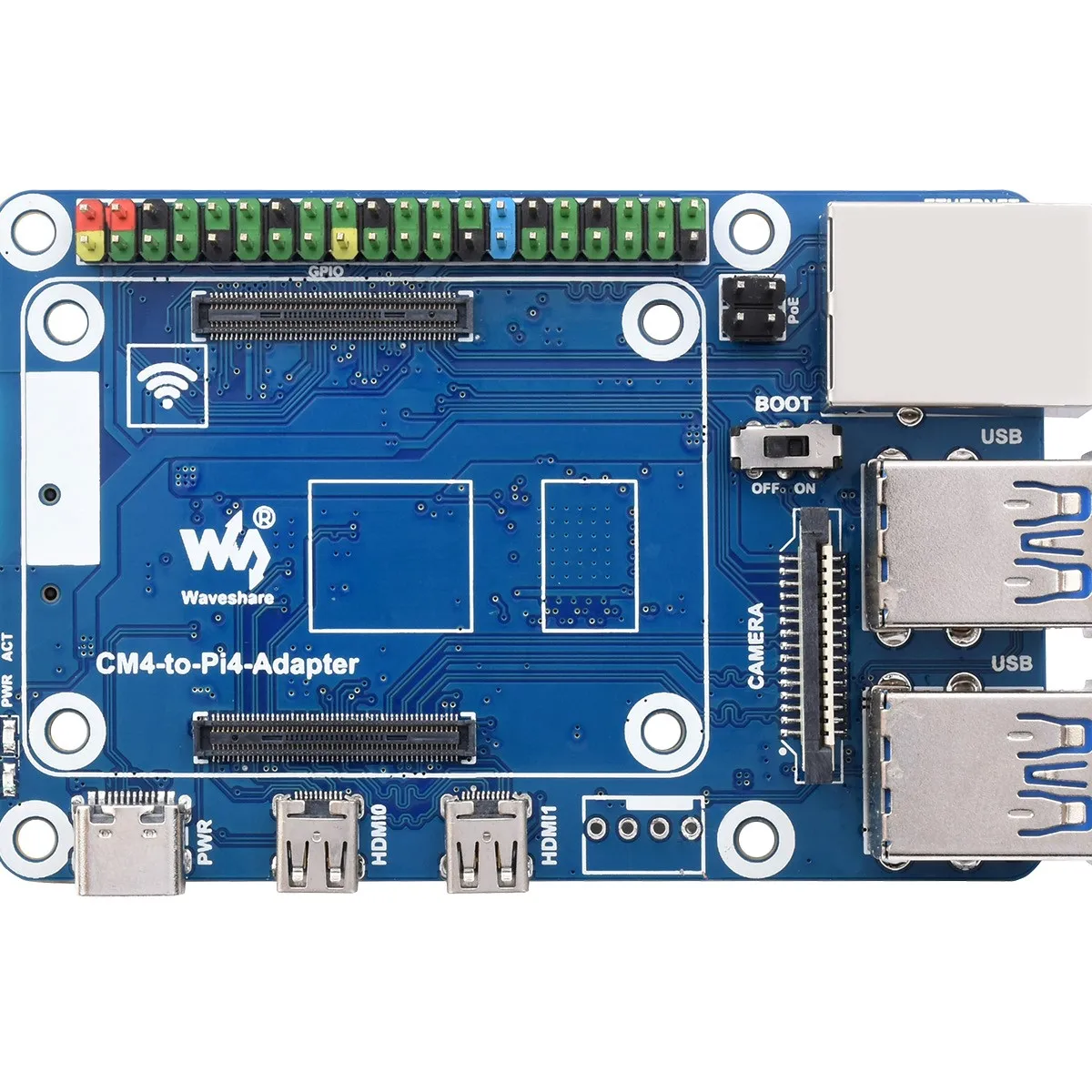 【Oficjalna gwarancja】 Adapter Waveshare CM4 do Pi4B dla Raspberry Pi, płyta rozszerzeń Dual HDMI dla Raspberry Pi 4B — zdjęcie produktu 7