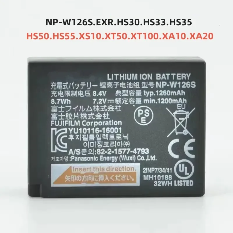 

Original 1200mAh 7.2V for Fujifilm NP-W126S EXR XE1/2 HS30 HS33 HS35 HS50 HS55 XS10 XT50 XT100 XA10 XA20 Camera Battery Charger