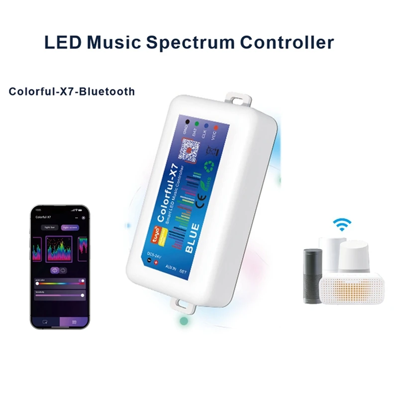 APPLIA-RGB LED Strip Light Controller DC5V-24V Tuya Bluetooth Music Controller Ambient Light Controller Smart App Control