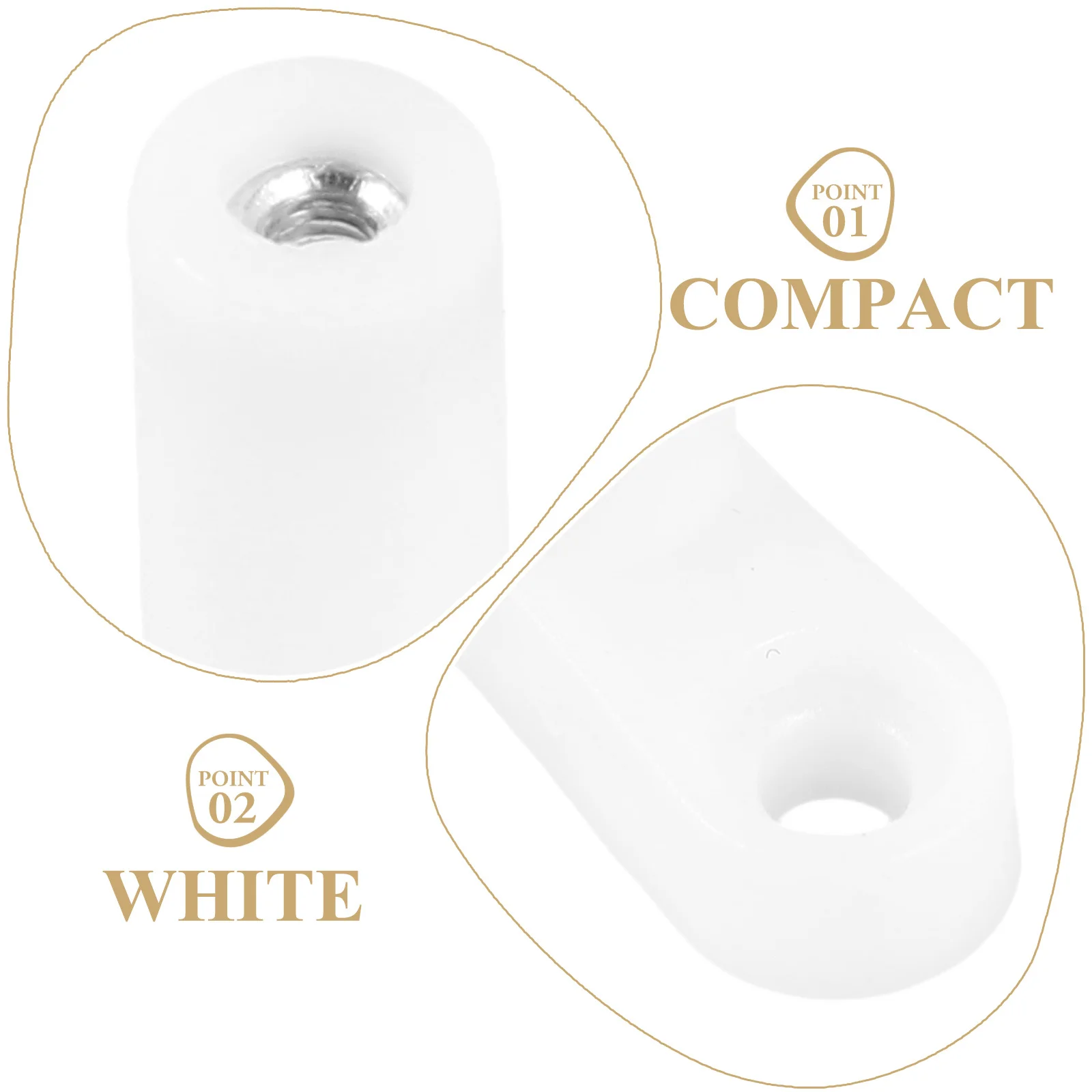 20個入り L字型直角ブラケット プラスチックLブラケット - ホームオフィスワークショップ収納ソリューション用の頑丈な棚コーナーブラケット