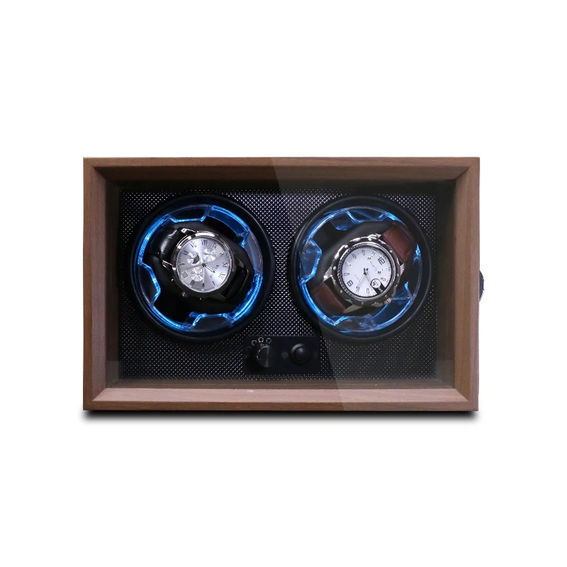 

2 Watch Winder Box Automatic Usb Power Luxury Wooden Watch Box Suitable For Mechanical Watches Quiet Rotate Electric Motor Boxes