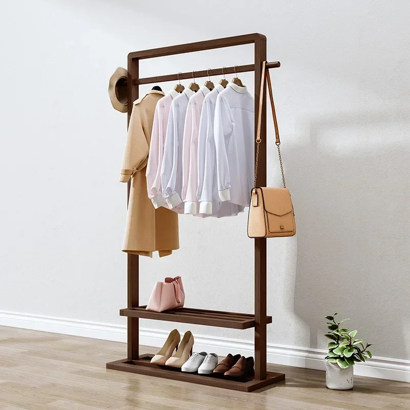 Vintage Clothes Hanger Solid Wood Hotel Drying Rack Non-Slip Traceless Design Clothing Stand for Enhanced Wardrobe