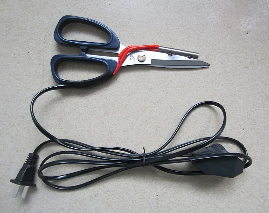 Electric Heating Tailor Scissors Power Hot Scissors Knife Heated Pen Working Indicator For Cloth Cutting Electric Scissors 토리배가위