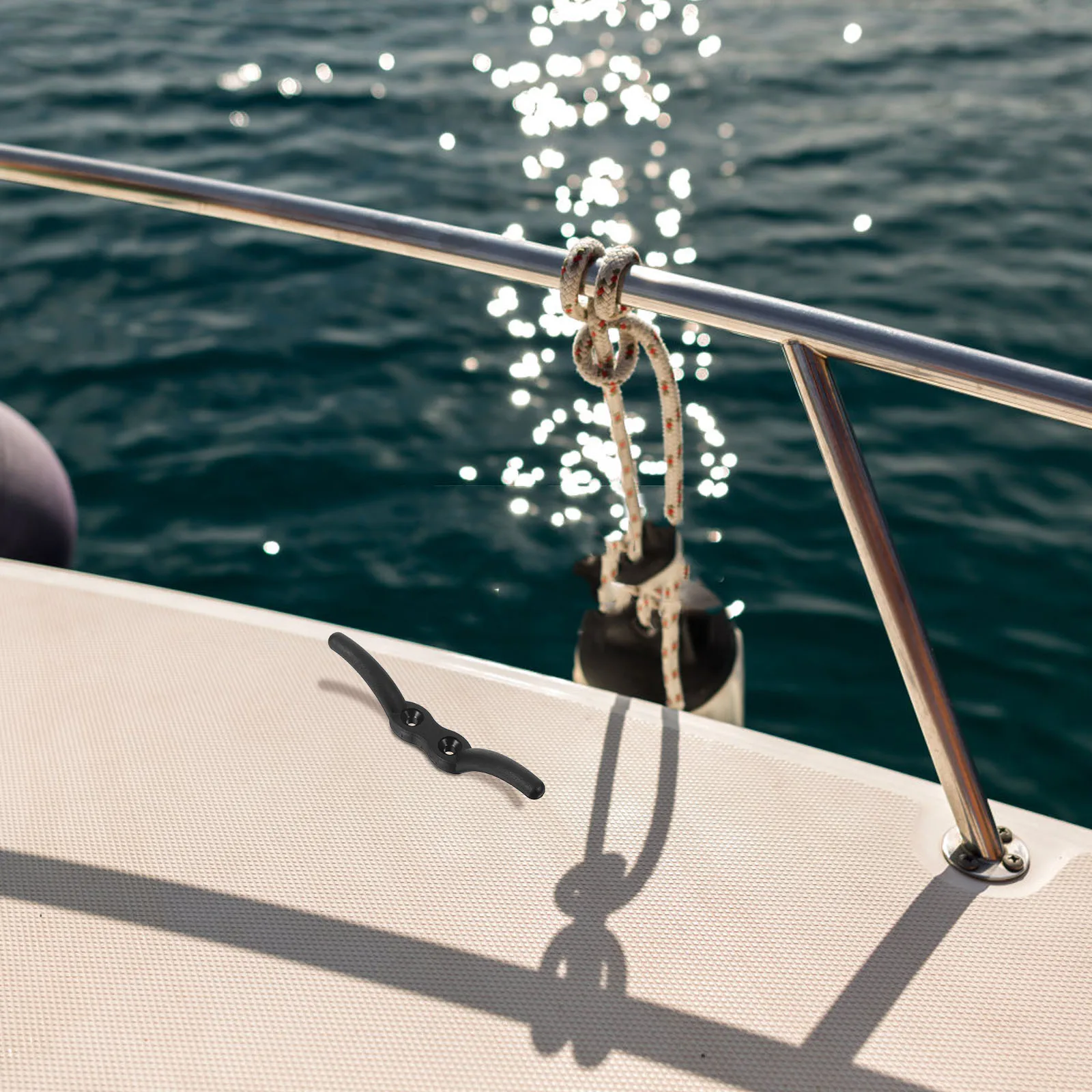 

2pcs Nylon Cleat Hooks Heavy Duty Wind Rope Buckle For Flagpole Boat Mooring Reusable Cleat Hook Window Blind Winder Portable