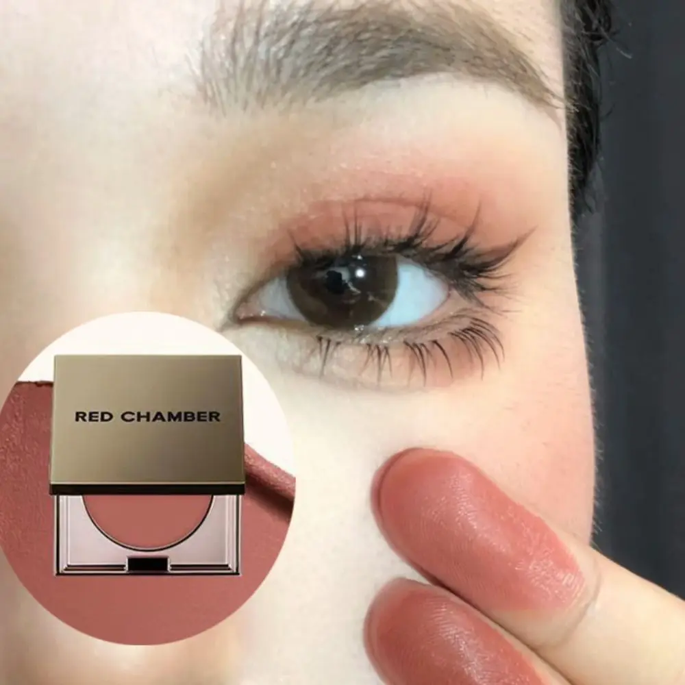 

Portable Long-lasting Multi-purpose Blusher Cream Universal Monochrome Matte Lipstick with Mirror Rouge Gift