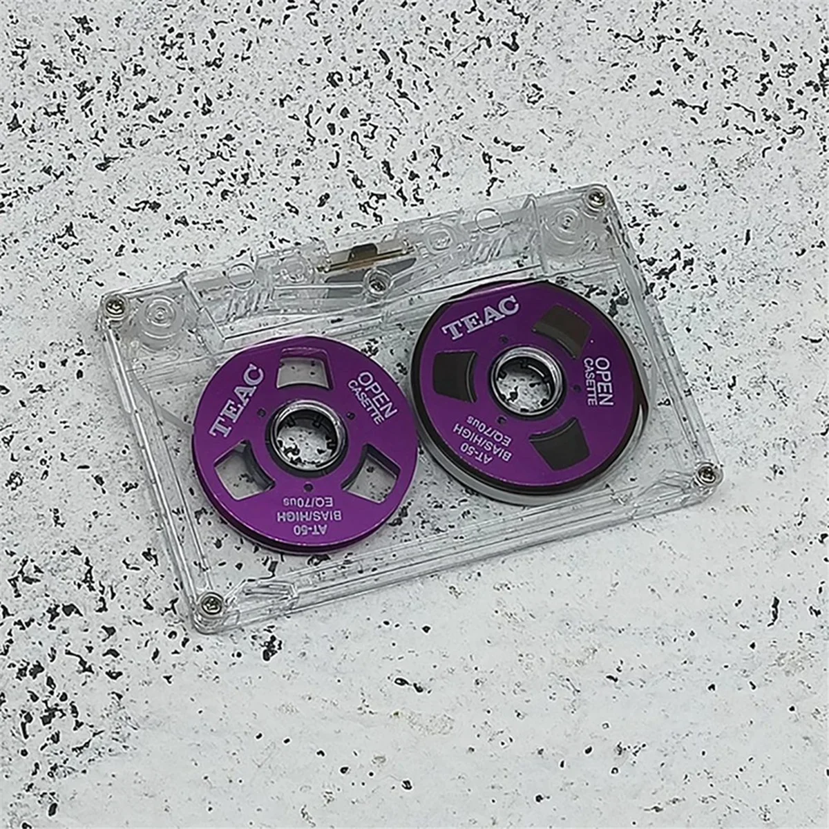 Double-Sided Color Housing Empty Tape Metal Mini Can Record 55 Minutes Empty Tape Blank Cassette Tape,Orange