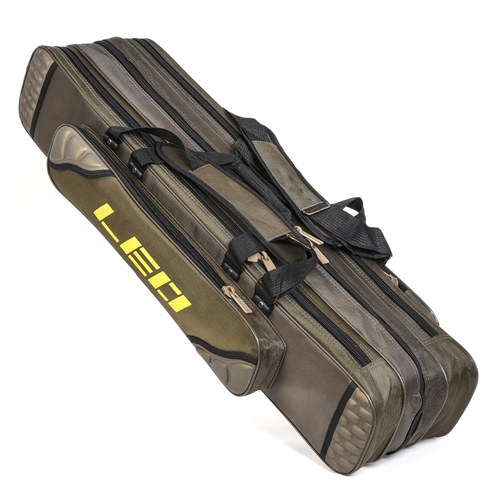 

Водонепроницаемая трехслойная сумка для удочки, сумка для хранения инструментов и рыболовных снастей, вместительная, 90 см