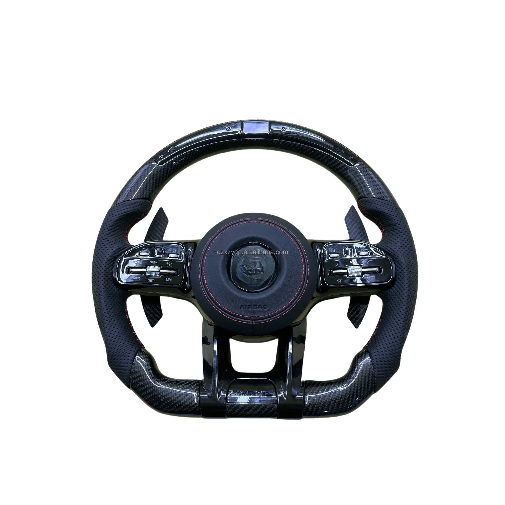 

For Mercedes Benz W213 W204 W205 W211 W177 AMG GT GLE High Quality LED Carbon Fiber Steering Wheel Accepts Customization