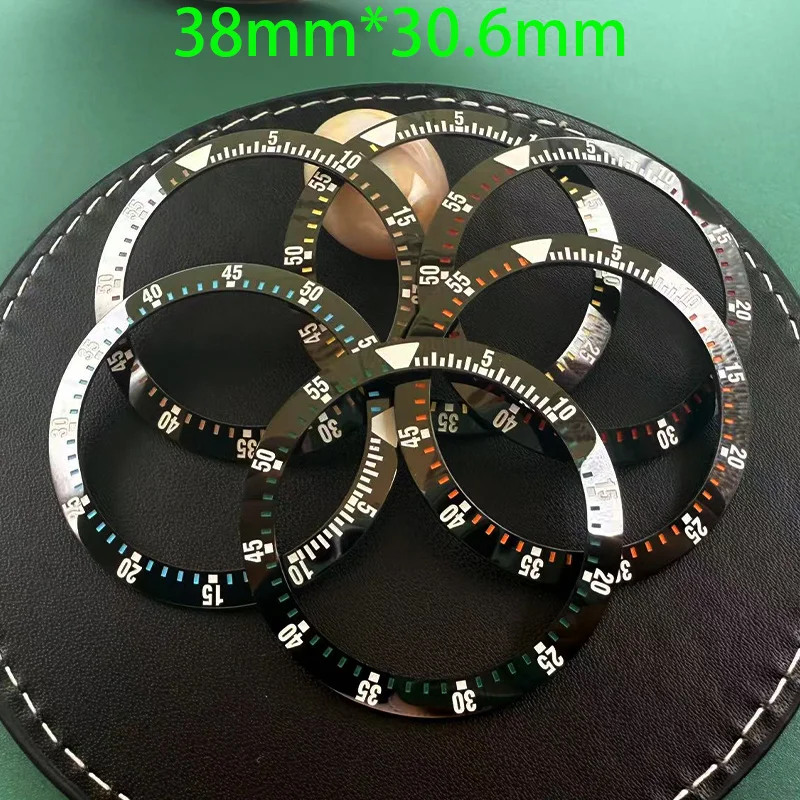 

Mod 38mm*30.6mm Curved Ceramic Bezel Insert Ring Fit SKX007 SKX009 SRPD SUB Dive Watch Case NH35 NH36 Movement Bezel Ring Parts