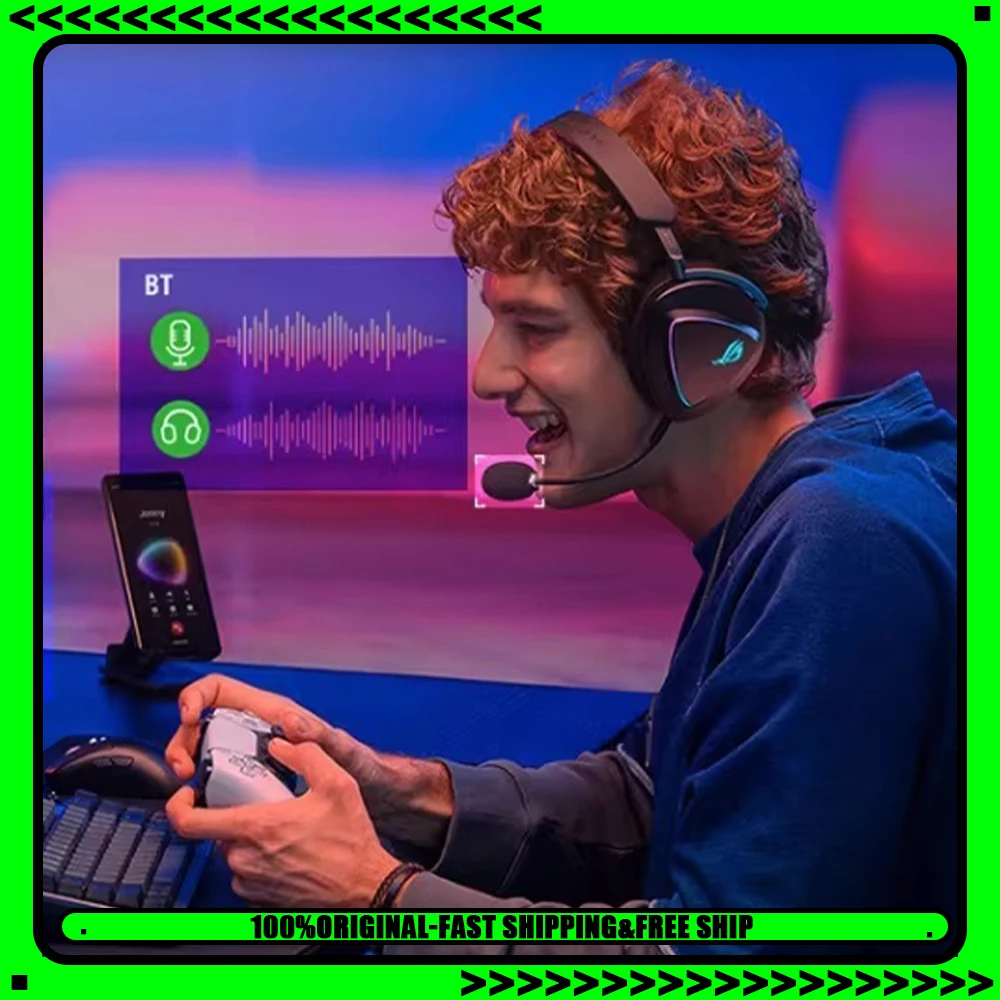 

Беспроводные наушники ROG Prism2 с эффектом объемного звука 7.1, 50-мм диафрагмы с титановым покрытием, игровая гарнитура, легкие, аксессуары для ПК