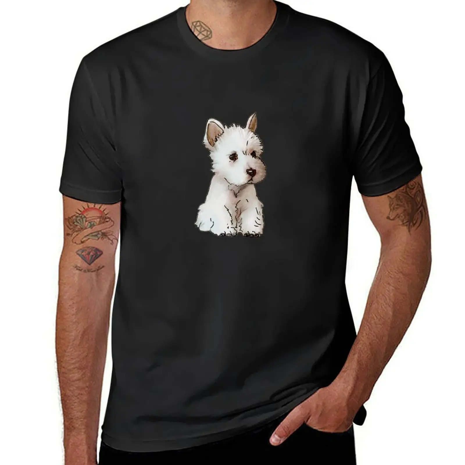 

Puppy Westie T-Shirt man clothes shirts graphic cute tops shirts graphic tee men
