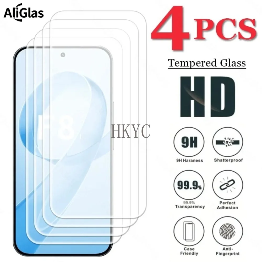 4Pcs For Xiaomi POCO F8 Pro Tempered Glass Anti Scratch Film POCO F8 Pro Glass Screen Protector Film For Xiaomi POCO F8Pro HD