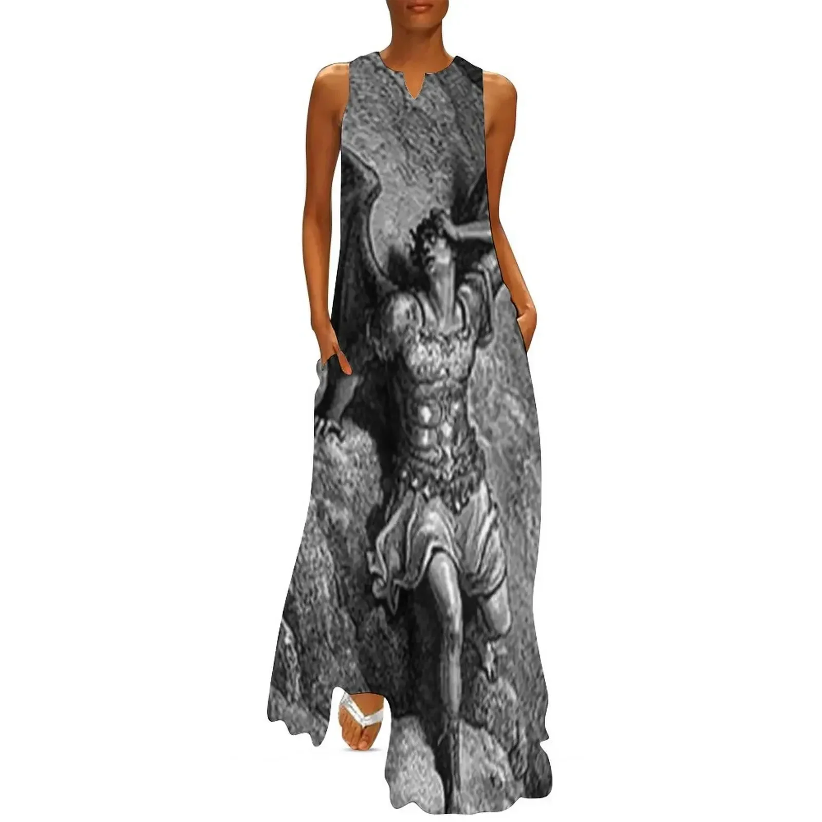 

Gustave Dore - Paradise Lost Satan Profile Long Dress birthday dress dress women summer party night