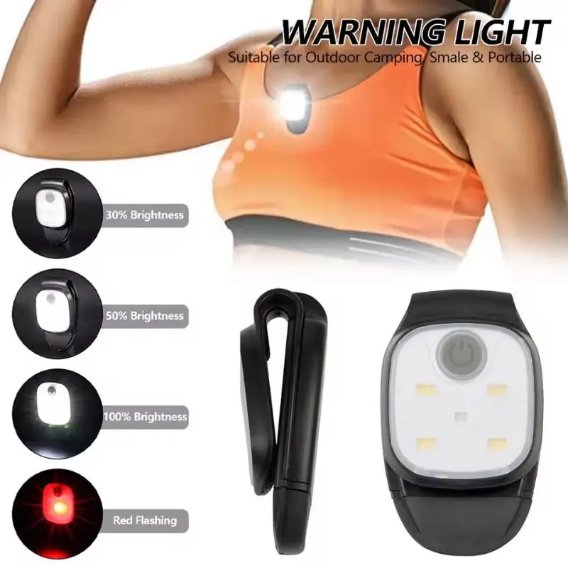 

USB Powered LED Clip Lamp with Four Lighting Options, Perfect for Jogging and Hiking