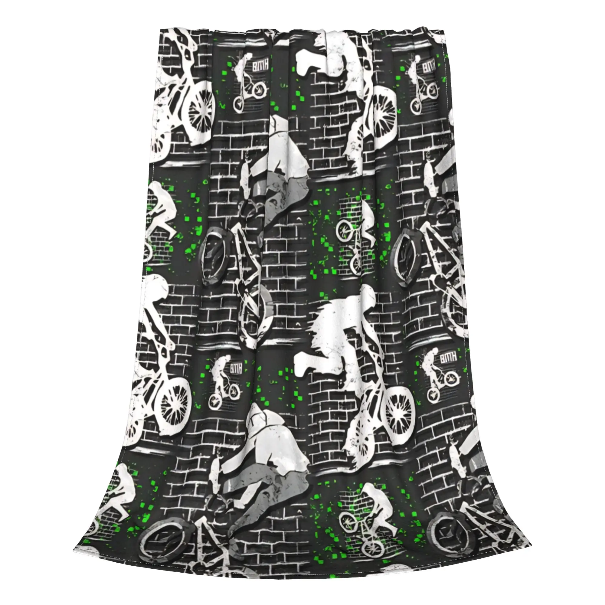 1PC Home Cute Room Decor Grunge Apparel  Bike Blanket Throw Blanket BMX Racing Novelty Warm Blanket All Season