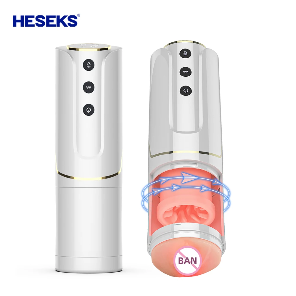 Heseks เครื่องสำเร็จความใคร่อัตโนมัติสำหรับผู้ชายเครื่องดูดออโตเมติกแบบหุ่นยนต์สวมใส่ได้จริงเครื่องดูดช่องคลอดสำหรับผู้ชาย