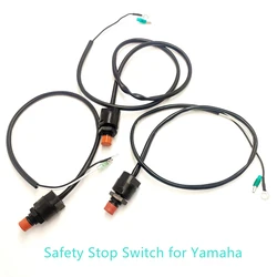 Boat Engine Emergency Safety Stop Switch 65W‑82575‑01 6E9-82575-02 66T-82575-01， Lanyard 682-82556-00 for Yamaha Outboard Motor