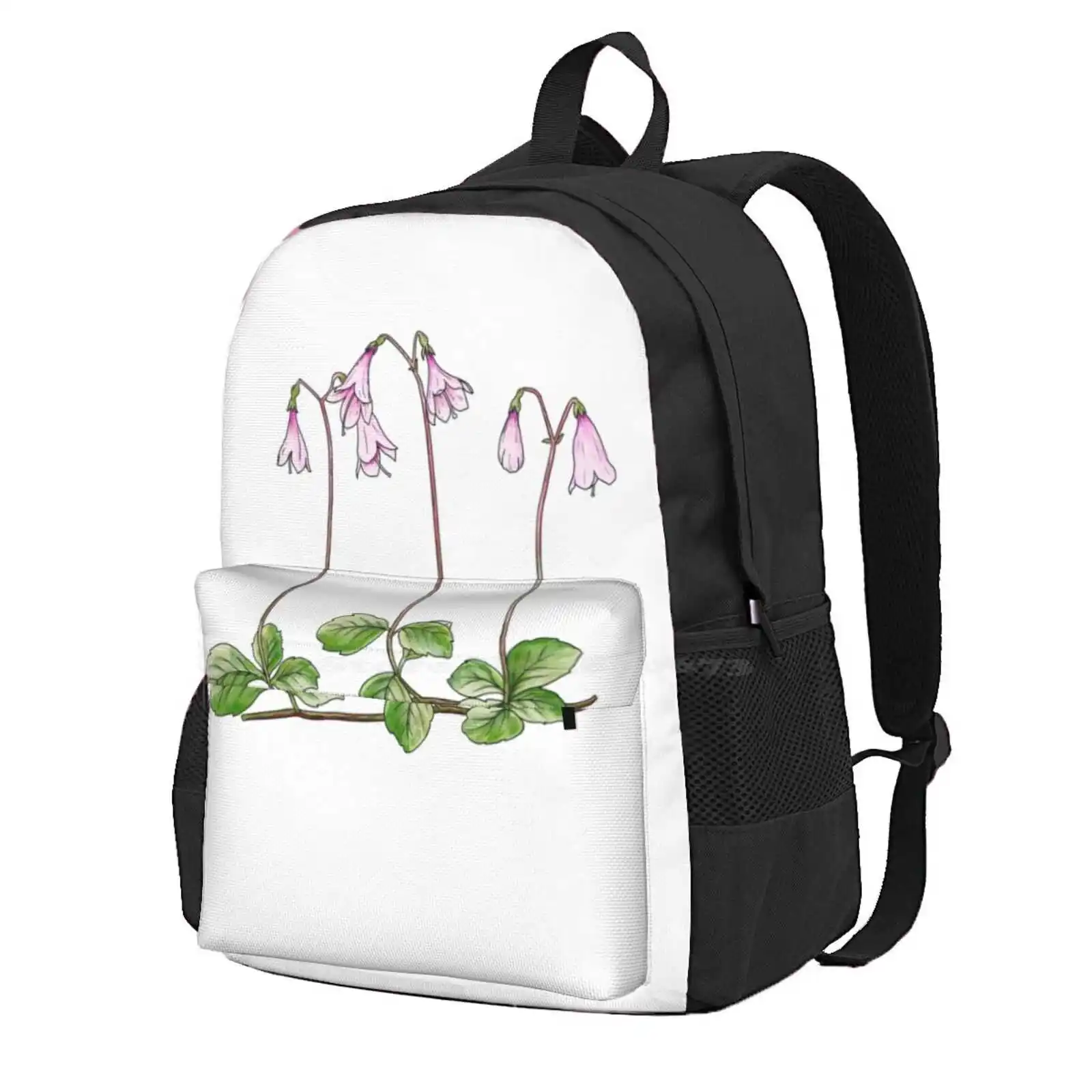 

Nordic Wildflower Linnea Borealis Twinflower Pretty Pink Flowers Floral Hot Sale Schoolbag Backpack Fashion Bags Twinflower