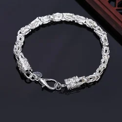 925 Sterling Zilveren Ketting Prachtige Gedraaide Armband Mode Bedelketting Vrouwen Mannen Solide Bruiloft Schattige Eenvoudige Modellen Sieraden