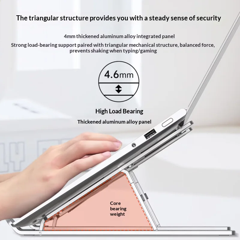 Lenovo ERAZER X1Pro Foldable Laptop Stand 7-Level Adjustable Aluminum Alloy Cooling Riser Anti-Slip Portable Notebook Holder