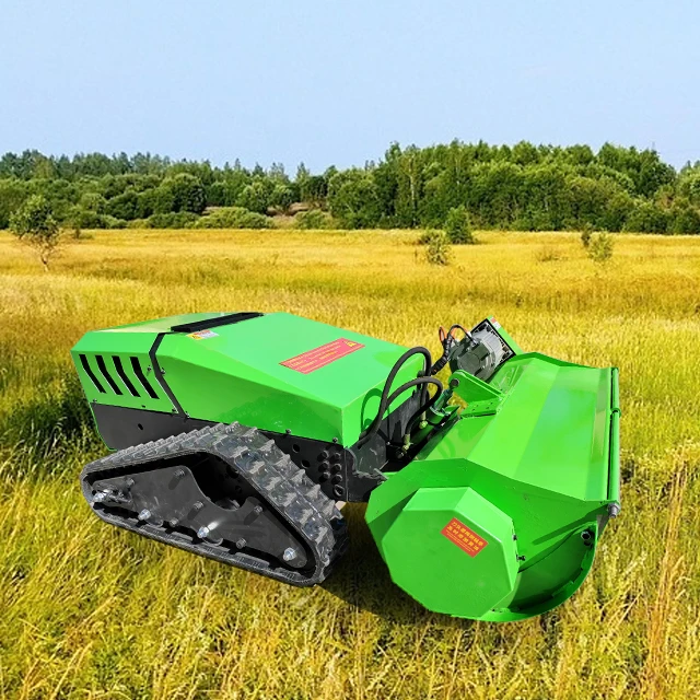 72V Self-propelled Electric Lawn Mower Zero-turn Remote Control Slope Brush Cutter 4000W 1 000 Mm 3000 Rpm