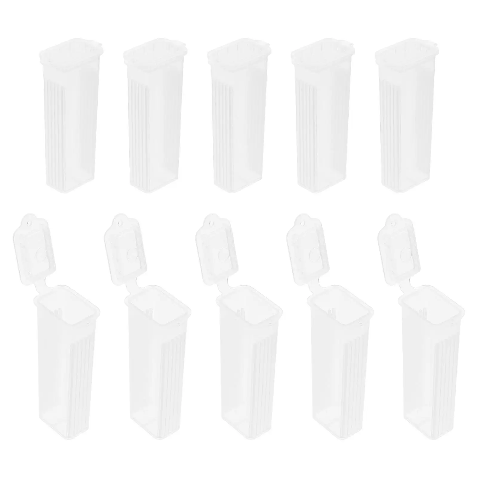 

10 Pcs Plastic Specimen Staining Container Slide Rack Cotton Ball Holder