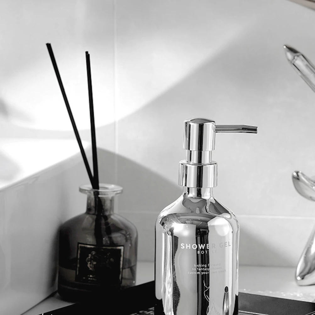 

Shampoo Bottle Empty Dispenser Press Type Lotion Dispenser Shower Gel Bottle Durable Refillable 500ml Bathroom Sink Organizer