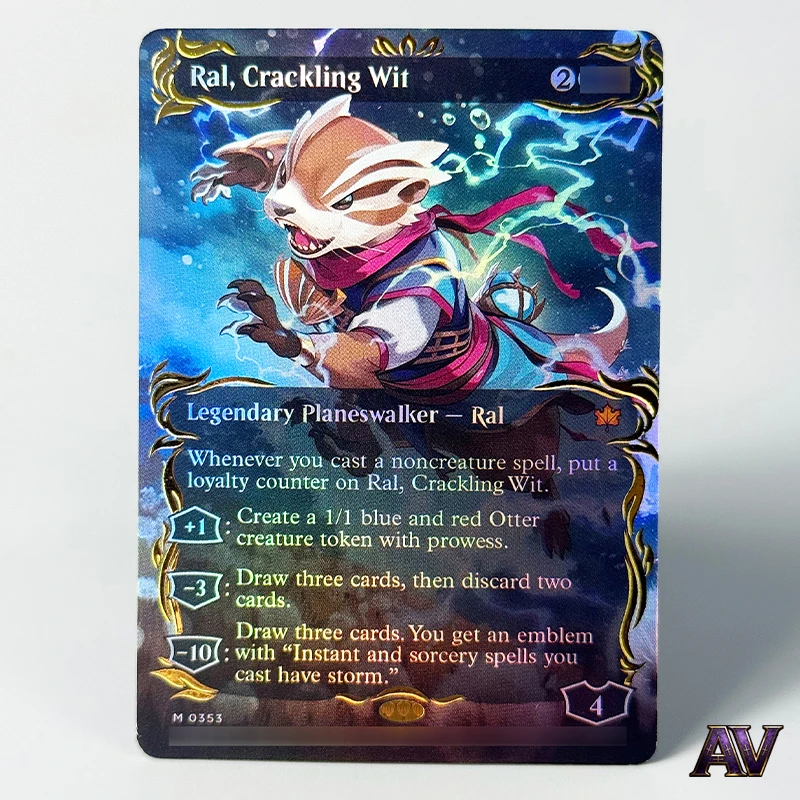 No.353 Ral, Crackling Wit, el legendario Planeswalker Ral, el Cosechador de Heno de Alania, Cartas de Juego Mágicas Raras para Jugar y Intercambiar [Inglés]