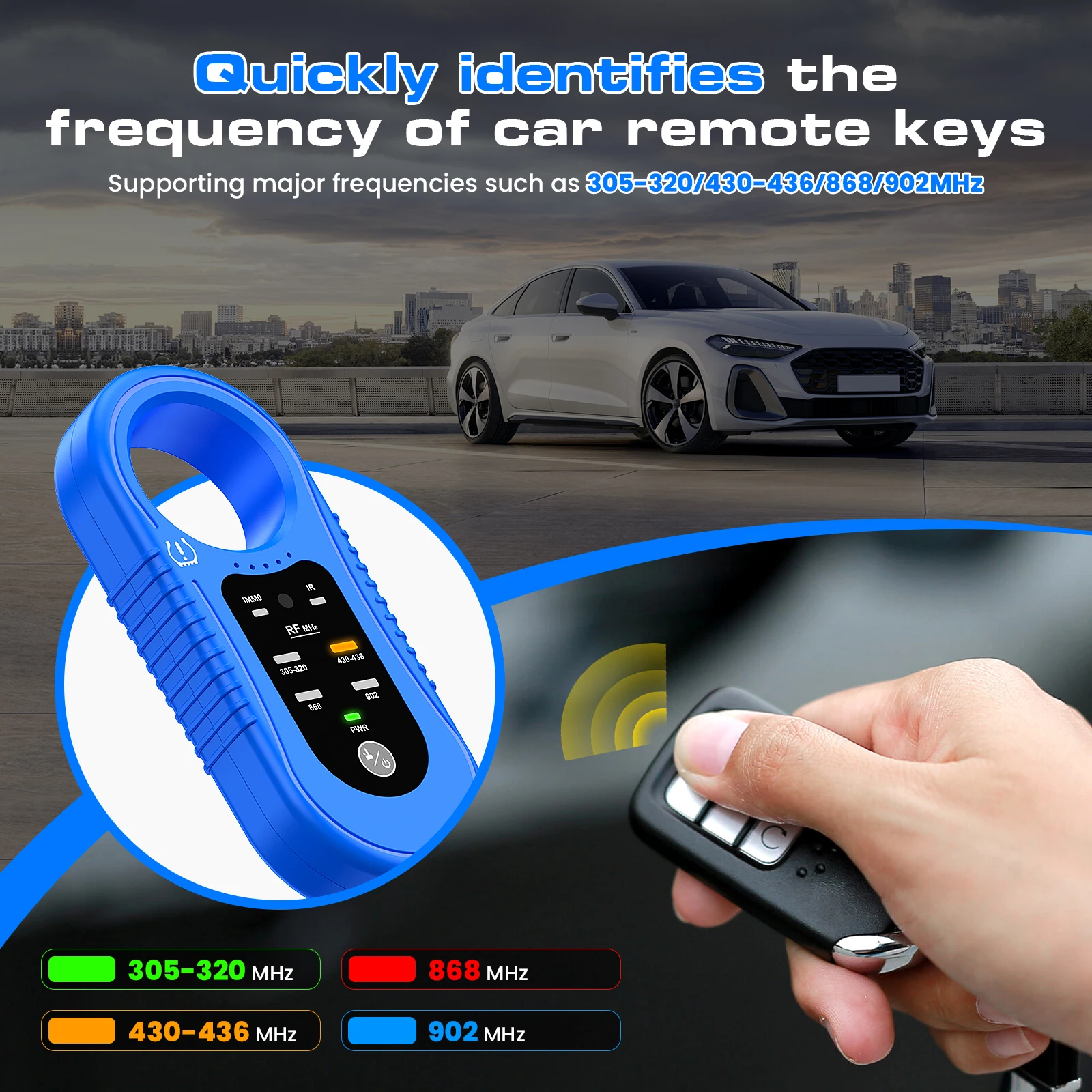 5-in-1 Automotive Wireless Master Tester IMMO IR RF Frequency Detector TPMS Tire Pressure Sensor Activation Car Diagnostic Tool
