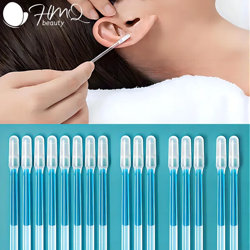 Einweg-Ohrstöpsel zum Aufnehmen, wiederverwendbarer Ohrreiniger, weiches Silikon-Ohrreinigungswerkzeug für ältere Erwachsene und Kinder mit Staubschutzhülle