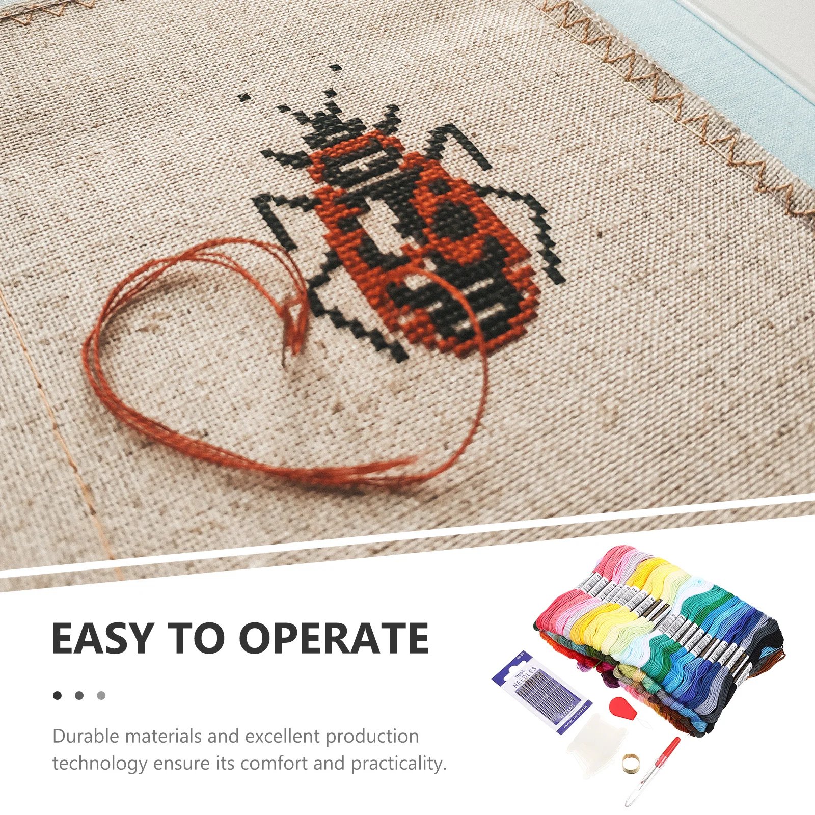 

1Set Embroidery Thread Kit Colorful Multipurpose Floss for Friendship Bracelets DIY Hand Embroidery Craft Tools