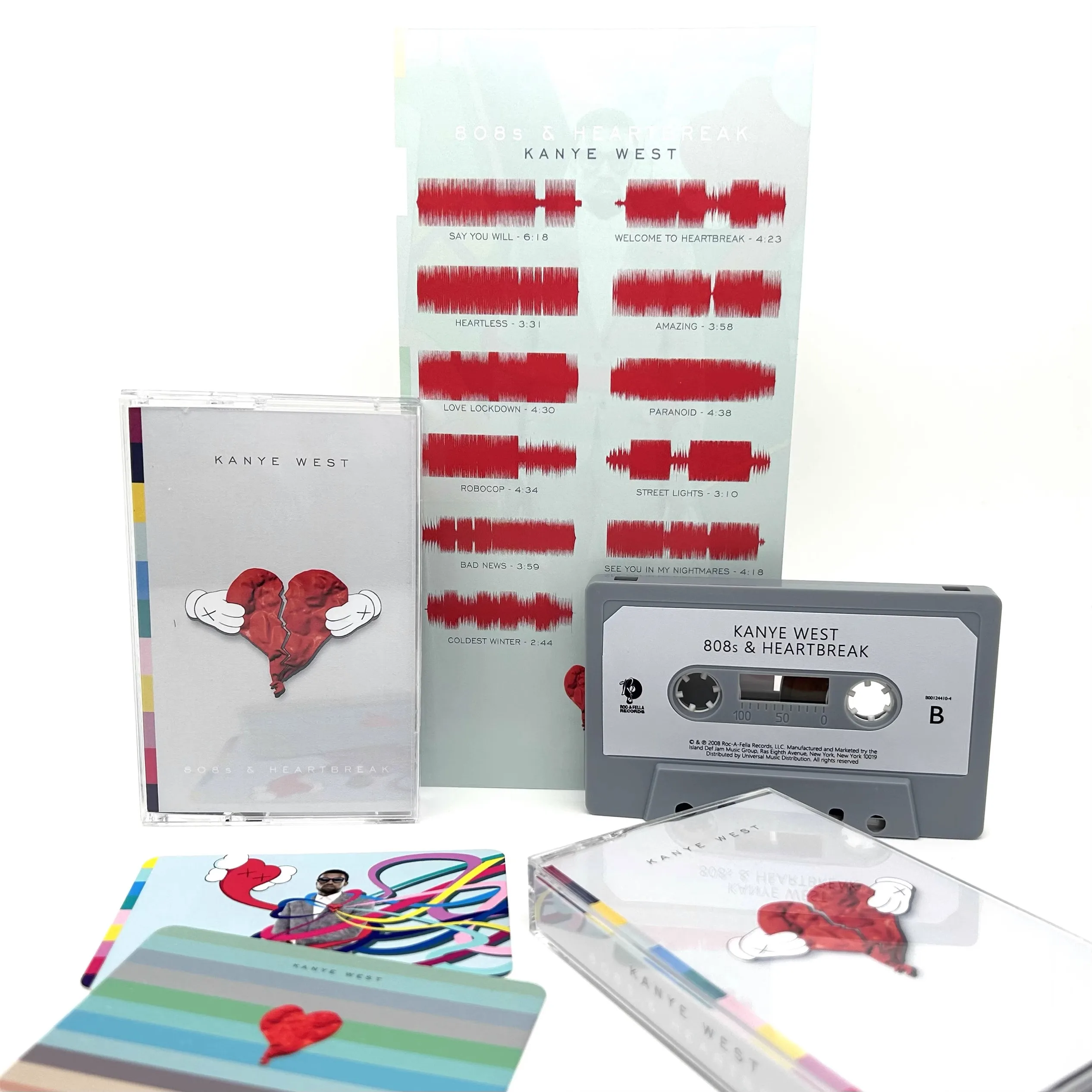 

Rap YE Kanye West Music Tape 808's & Heartbreak Album Cassettes Cosplay Walkman Recorder Car Soundtracks Box Party Music Gift