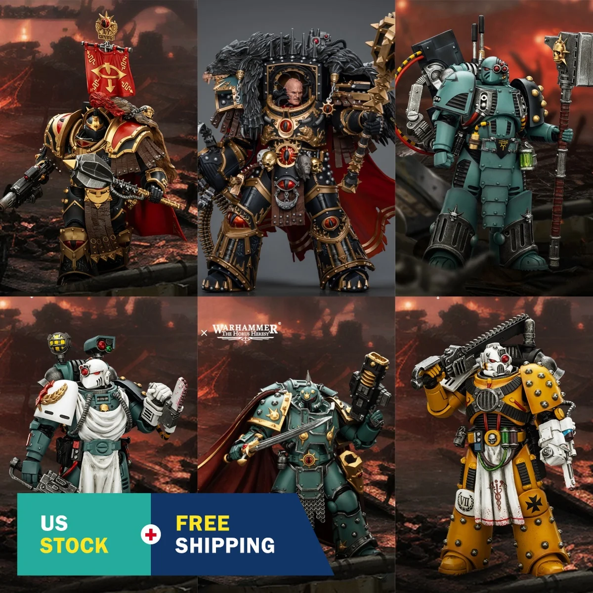 

HIPLAY JOYTOY Sons of Horus Legion Cataphractii Praetor Legion Champion Siege Breaker Legion Apothecary Imperial Fists Legion Apothecary 1/18 Scale Action Figure