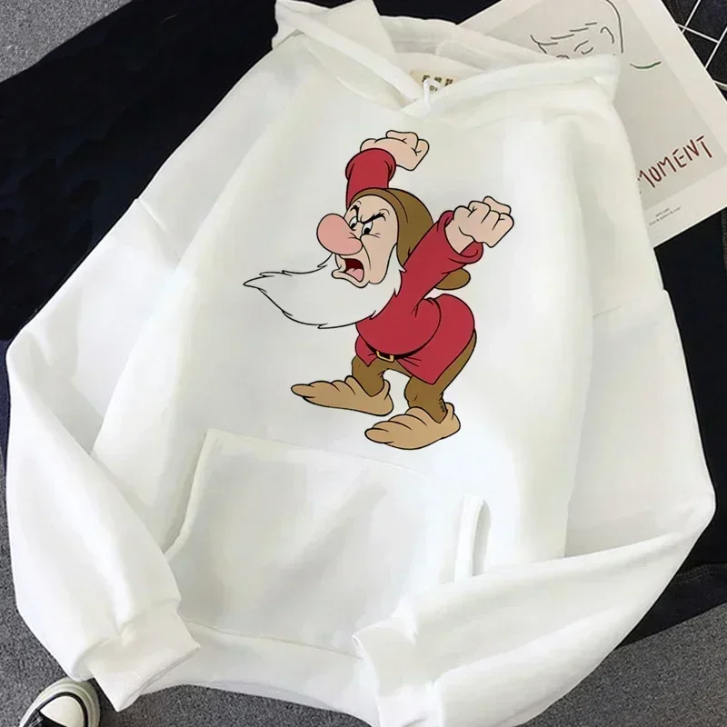 Women Princess Snow White and The Seven Dwarfs Hoodie Long Sleeve Cute Anime Fleece Warm Casual Sweatshirt College Sports