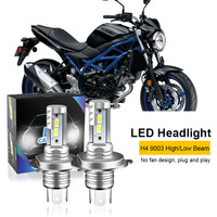 2PCS For Suzuki SV650  H4 9003 HS1 Motorcycle LED Headlight Bulbs High & Low Beam 12000lm 6000K CANbus